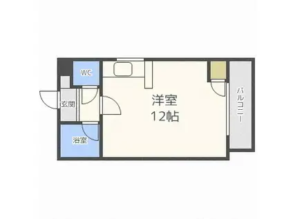 白栄ビル南郷(ワンルーム/2階)の間取り写真