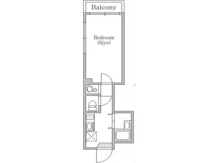 サウスサウザンド西高島平(1K/2階)の間取り写真