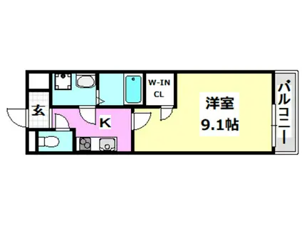 フジパレス摂津正雀ノース(1K/1階)の間取り写真