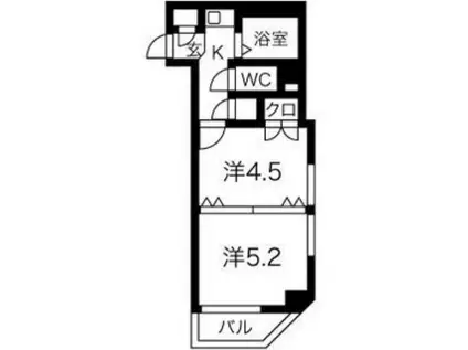 ラディアントIII(2K/5階)の間取り写真