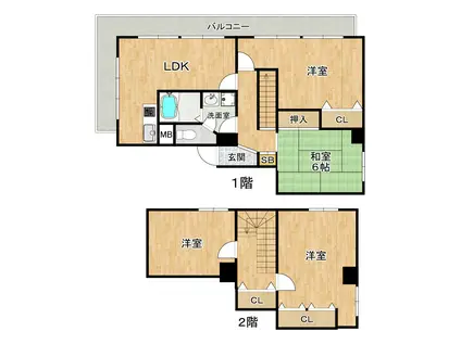 AURORA COURT(4LDK/10階)の間取り写真