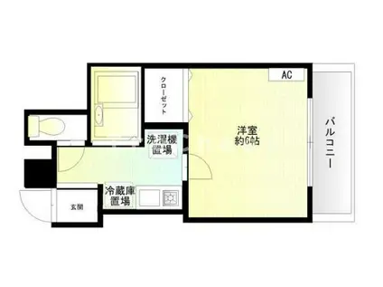 ルピナス神楽坂(1K/2階)の間取り写真