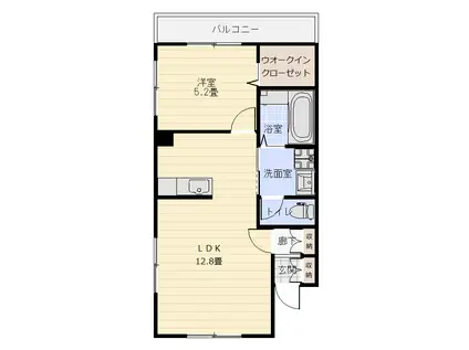 LIVESTYLE V A(1LDK/2階)の間取り写真