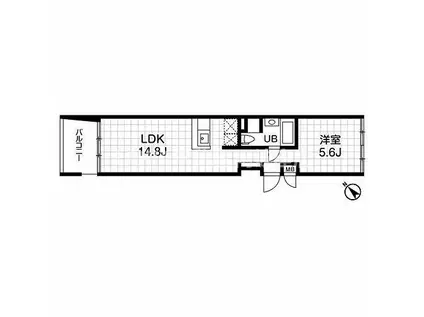 匠空KYOMACHIBORI(ワンルーム/3階)の間取り写真