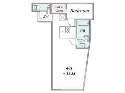 TRIAS270(1LDK/4階)の間取り写真