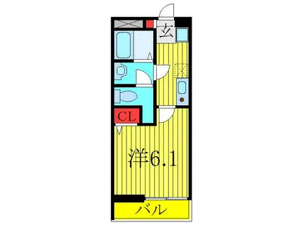 CORDEA WARABI(1K/1階)の間取り写真