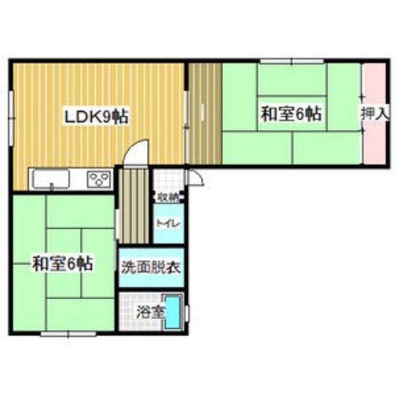 澄川3条ロイヤルハイツ(2DK/4階)の間取り写真