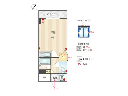 日野山第五ビル(ワンルーム/4階)の間取り写真