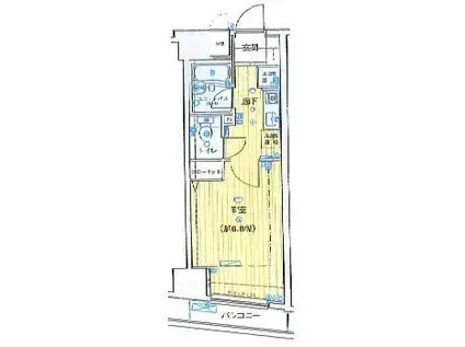 メインステージ本駒込駅前(1K/7階)の間取り写真