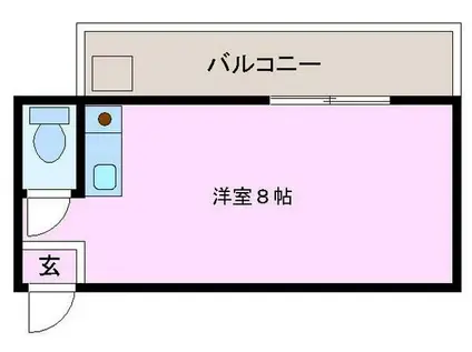アクニ・コーポ(ワンルーム/2階)の間取り写真