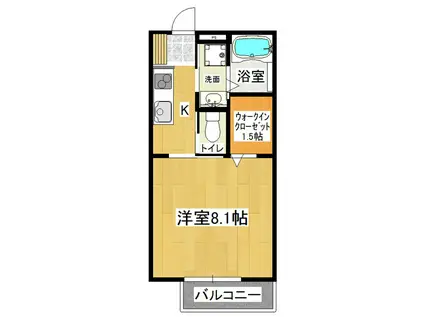 エルドラードIII(1K/2階)の間取り写真