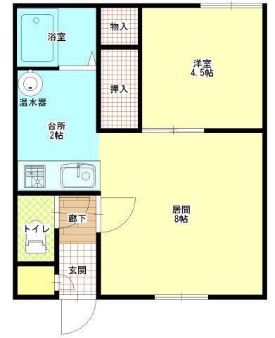 ARM-12(1LDK/2階)の間取り写真