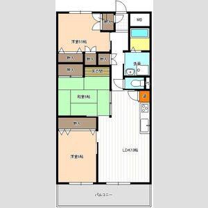第3光ハイツ(3LDK/6階)の間取り写真