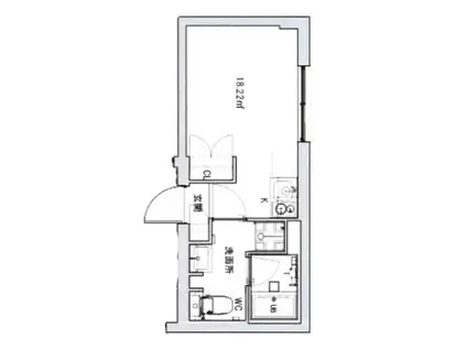 LUDENS京急蒲田MAXIV(ワンルーム/4階)の間取り写真