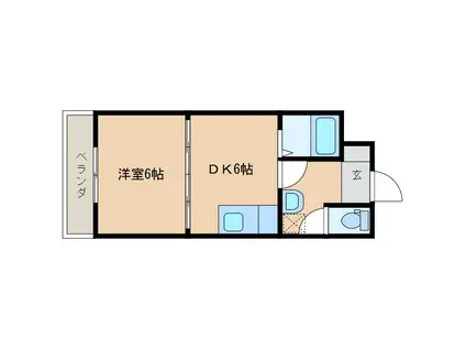 JCSマンション(1DK/3階)の間取り写真