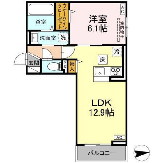 RESUA向中野 D棟(1LDK/3階)の間取り写真