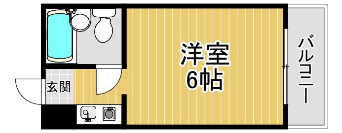 ルネッサンスクレージュ佃(1K/5階)の間取り写真