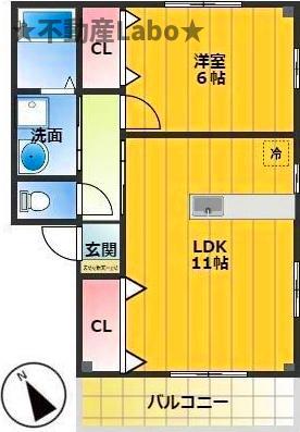STEP21(1LDK/1階)の間取り写真