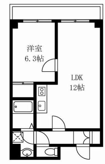 ヒルトップ小石川(1LDK/3階)の間取り写真