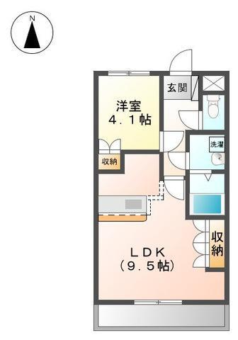 シャルマン(1LDK/2階)の間取り写真