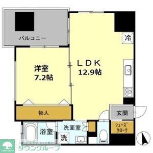 カスタリア伏見(1LDK/4階)の間取り写真