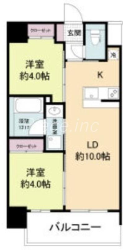 セレニテフラン新大阪(2LDK/6階)の間取り写真