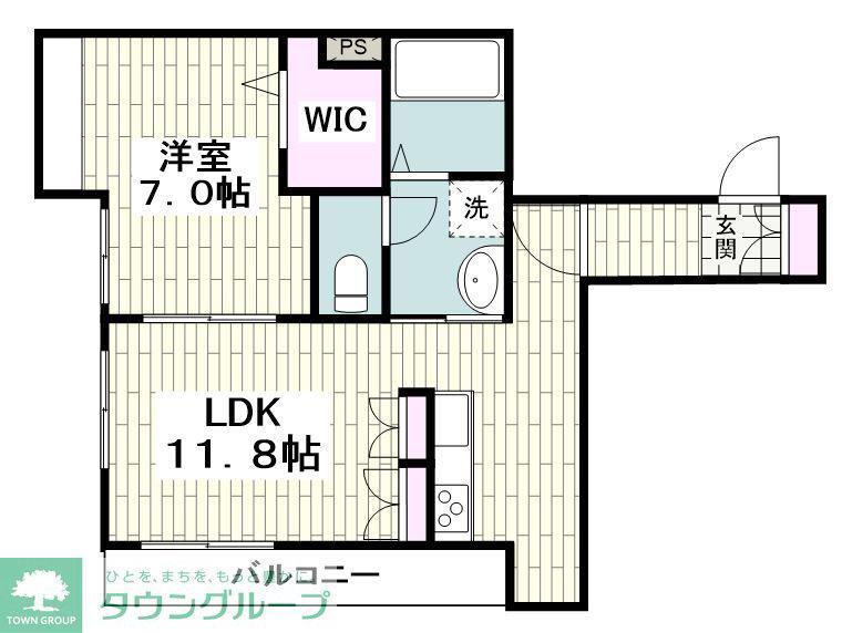 GLANRUHE(1LDK/3階)の間取り写真