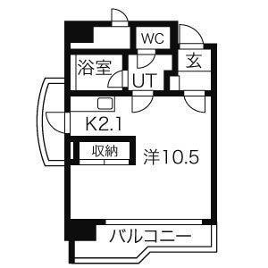 サンプラザ金山(1K/4階)の間取り写真