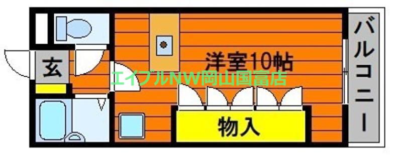 パークウェイ高島(1K/4階)の間取り写真