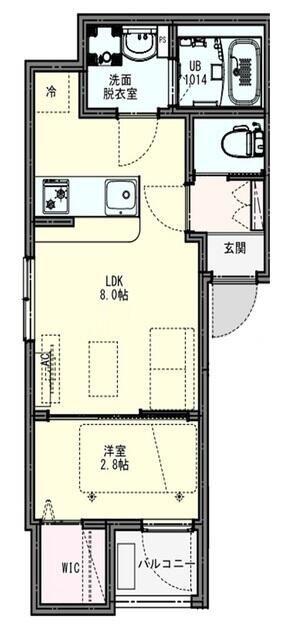 KLEIS古淵Ⅱ(1LDK/1階)の間取り写真