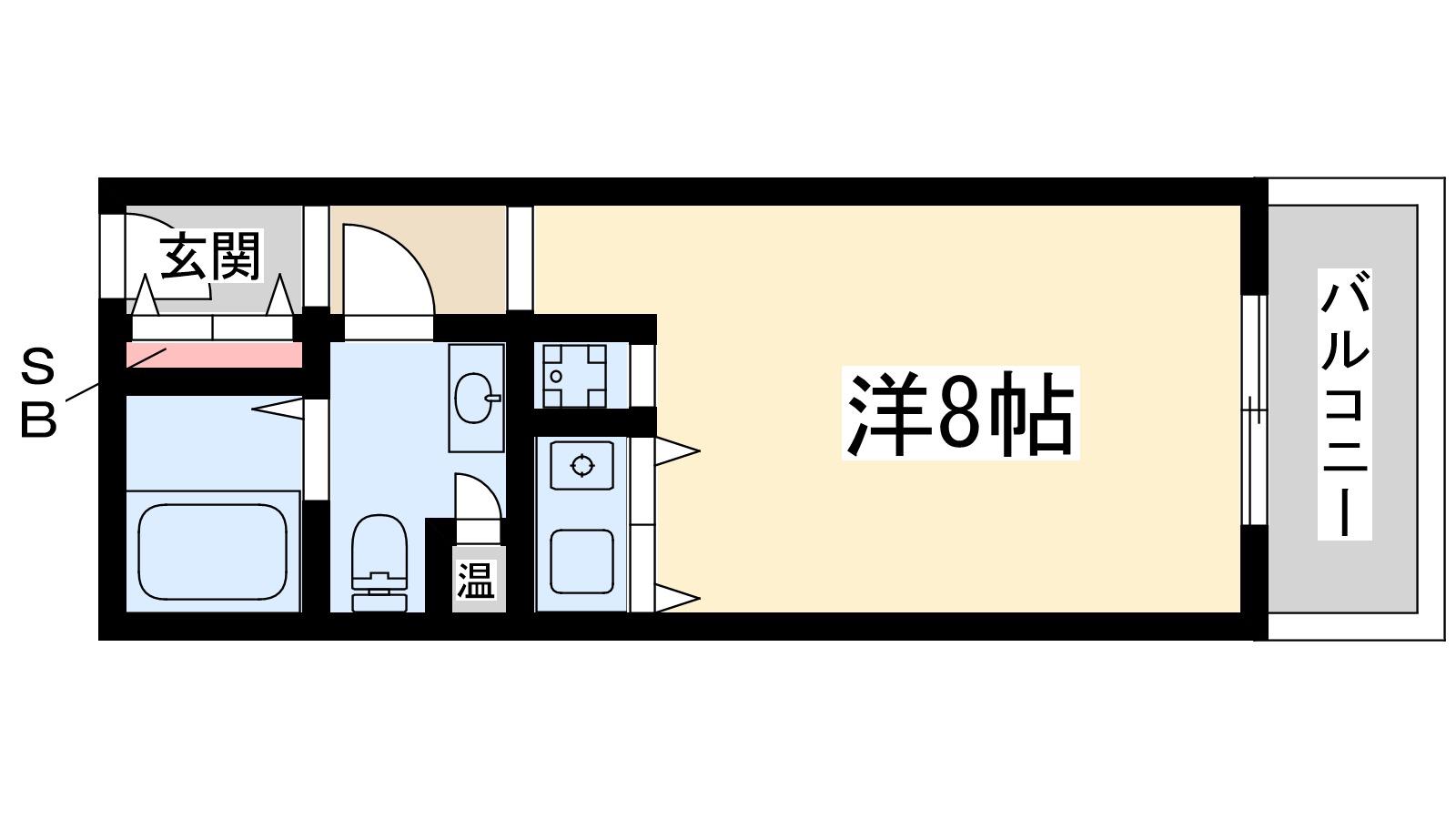 ミールズ新大阪(ワンルーム/11階)の間取り写真