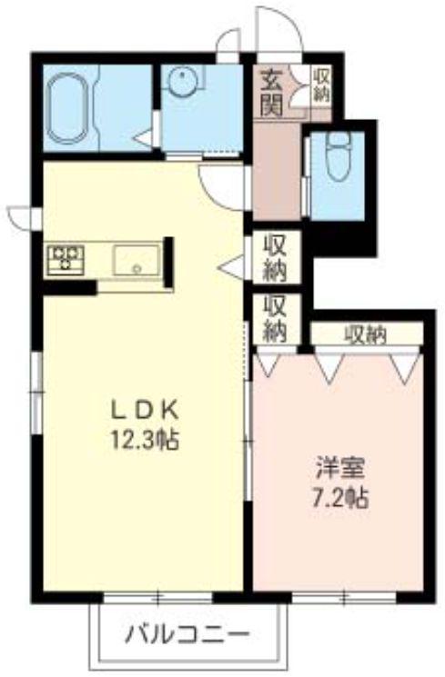 LOHAS GARDEN(1LDK/1階)の間取り写真