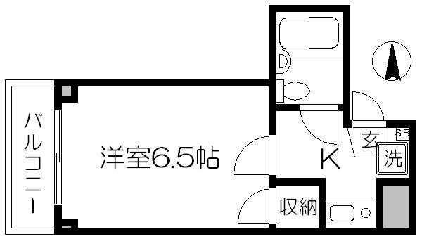 石田ビル(1K/2階)の間取り写真