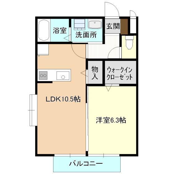 ファロワール アビタシオン(1LDK/1階)の間取り写真