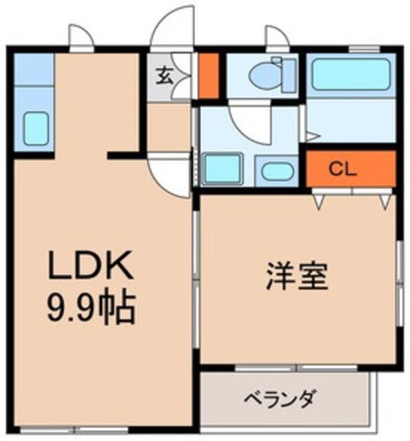 エトワールキミ(1LDK/2階)の間取り写真
