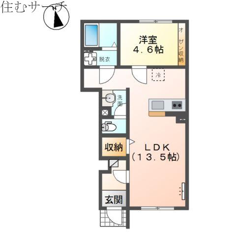 ルーチェ(1LDK/1階)の間取り写真