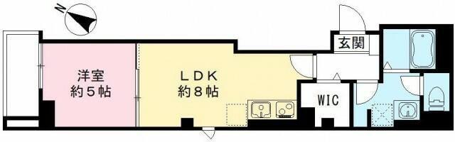 ラ フレーズ(1LDK/5階)の間取り写真