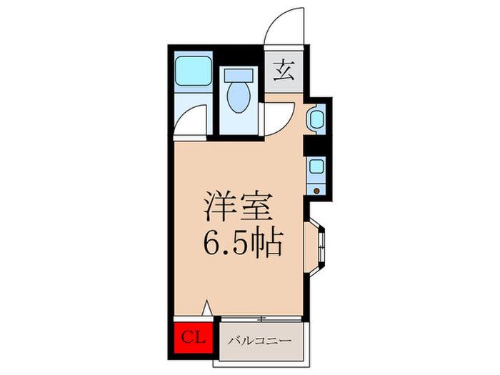シャルム泉町(ワンルーム/2階)の間取り写真