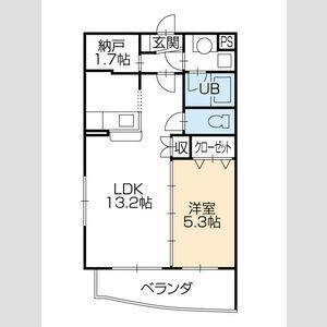 モンシャトー(1LDK/1階)の間取り写真