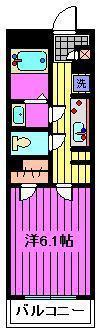COMFORT浦和(1K/4階)の間取り写真