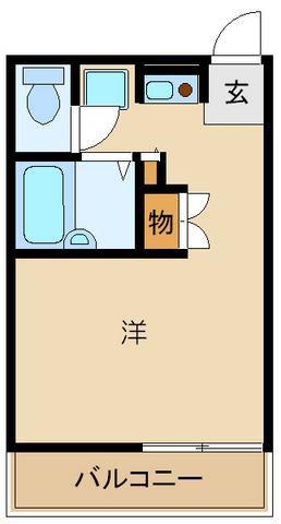 レオパレス峰の坂(ワンルーム/2階)の間取り写真