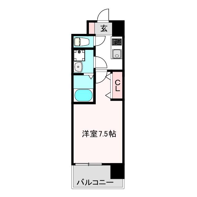 LOUIS RESIDENCE 天王寺町北(1K/11階)の間取り写真
