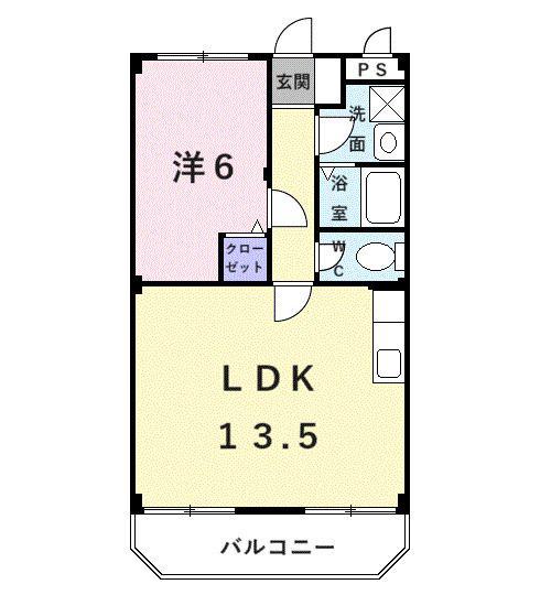 ニューリッチライフ(1LDK/3階)の間取り写真