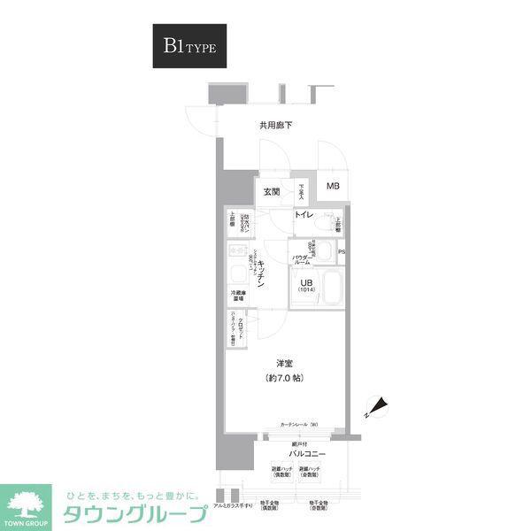 エスリード千種パークフロント(1K/13階)の間取り写真
