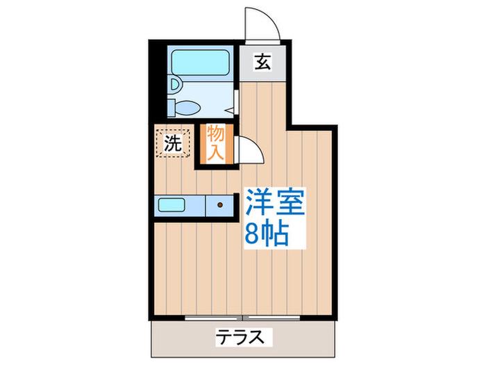 コスモパレ(ワンルーム/1階)の間取り写真