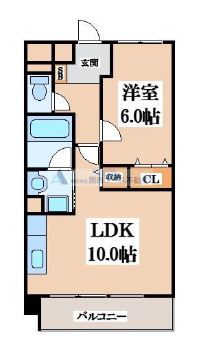 エトワール フィラント(1LDK/10階)の間取り写真