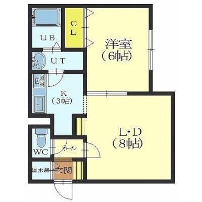 BELLE VILLAGEベルヴィラージュ(1LDK/2階)の間取り写真