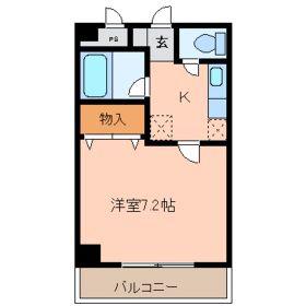 ガーデンプレイスT&T(1K/2階)の間取り写真