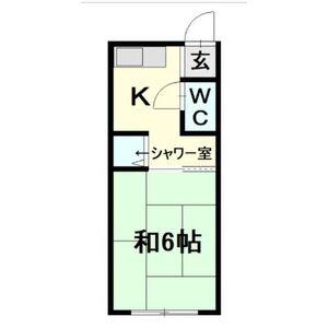真弓ビル(1K/1階)の間取り写真