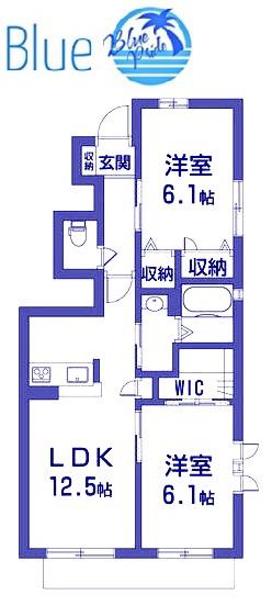 オーブ ルミエール(2LDK/1階)の間取り写真
